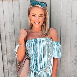 Pink Lily Boutique off the shoulder blouse